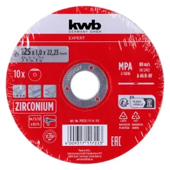 kwb Expert Inox-Gewebetrennscheiben-Set für Metall gerade, extradünn 10-tlg. Ø 125 x 1 mm