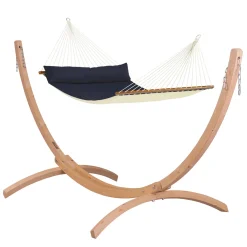 Gefütterte Kingsize-Stabhängematte Alabama Navy Blue*La Siesta Best