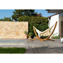 Hängemattengestell Elipso Nature Lärchenholz für Kingsizehängematten^La Siesta Sale