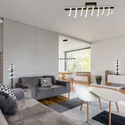 näve LED HL Belleza Metall/KS schwarzLxBxH 100x20x150cm dimmbar