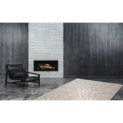 Lederteppich „Rocket 110“ Elfenbein/Gold, 80x150cm