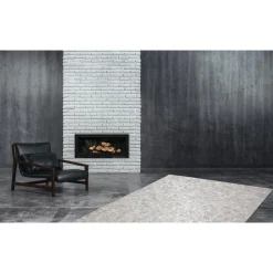 Lederteppich „Rocket 110“ Grau/Silber, 80x150cm^ New