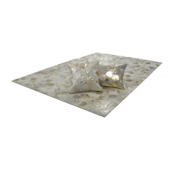 Lederteppich Spark 210 elfenbein/gold