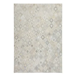 Lederteppich „Spark 110“, grau/silber^