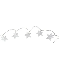 LED-Kette Sterne 10 LEDs mit Timer warmweiß^ Clearance