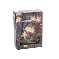 LED-Kette Sterne 10 LEDs mit Timer warmweiß^ Clearance