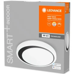 Ledvance SMART+ Deckenleuchte Orbis Moon Durchmesser 48 cm weiß-schwarz