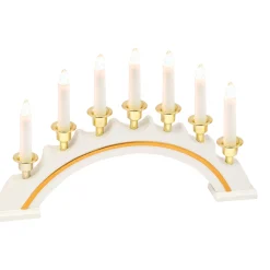 Lichterbogen halbrund 7 flammig elektrisch beleuchtet weiß* Hot