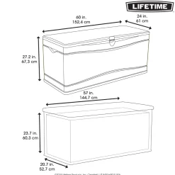 Lifetime Kissenbox 495 L 61x152,5x67cm Grau