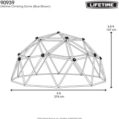 Klettergerüst Geodome 274x274x137cm Braun*Lifetime Sale