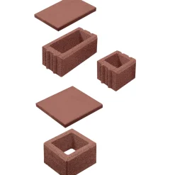 Gartenmauer Bellamur 1/1 Stein Rotbraun^Lusit