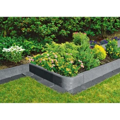 Rasenbord Anthrazit mit Nut und Feder*Lusit New