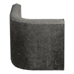 Rasenbord-Rundwinkel Anthrazit 90 Grad mit Nut und Feder^Lusit Clearance