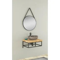 Massivholzplatte Tree Eiche geölt 68 x 6,6 x 39,5 cm