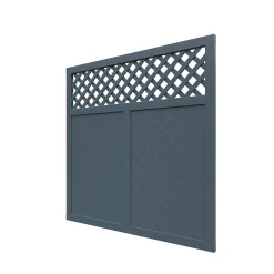 Massivzaun mit Rankgitter, Grundelement, 180x180 cm^ Outlet