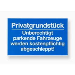 Metafranc Gebotsschild Privatgrundstück Kunststoff gelb