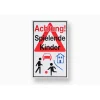 Metafranc Hinweisschild Achtung spielende Kinder Kunststoff gelb