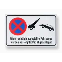 Hinweisschild Abschleppen Kunststoff gelb^Metafranc Sale