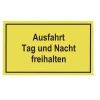 Hinweisschild Ausfahrt Tag und Nacht freihatlten Kunststoff gelb*Metafranc