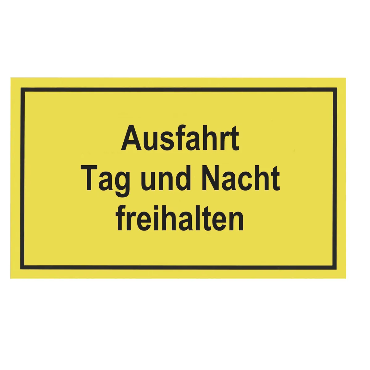 Hinweisschild Ausfahrt Tag und Nacht freihatlten Kunststoff gelb*Metafranc