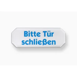 Hinweisschild Bitte Türe schließen Kunststoff weiß^Metafranc Sale