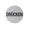 Hinweisschild Drücken Aluminium grau*Metafranc Online