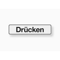 Hinweisschild Drücken Kunststoff weiß^Metafranc Sale