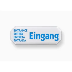 Hinweisschild Eingang Kunststoff weiß^Metafranc Hot