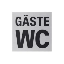 Hinweisschild Gäste WC Aluminium grau^Metafranc New
