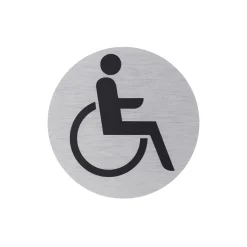 Hinweisschild Rollstuhl Aluminium grau^Metafranc Outlet