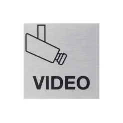 Metafranc Hinweisschild Video Aluminium grau