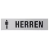Hinweisschild WC Herren Aluminium grau*Metafranc Clearance