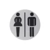 Metafranc Hinweisschild WC Damen und Herren Aluminium grau