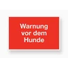 Metafranc Hinweisschild Warnung vor dem Hunde Kunststoff gelb
