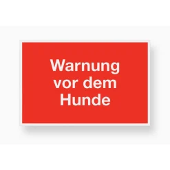 Metafranc Hinweisschild Warnung vor dem Hunde Kunststoff gelb
