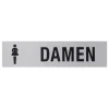 Hinweisschild WC Damen Aluminium grau^Metafranc New