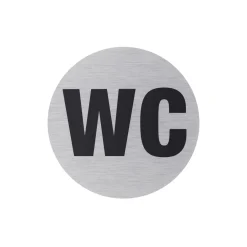 Metafranc Hinweisschild WC Aluminium grau