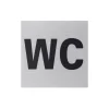 Hinweisschild WC Text Aluminium grau*Metafranc Sale