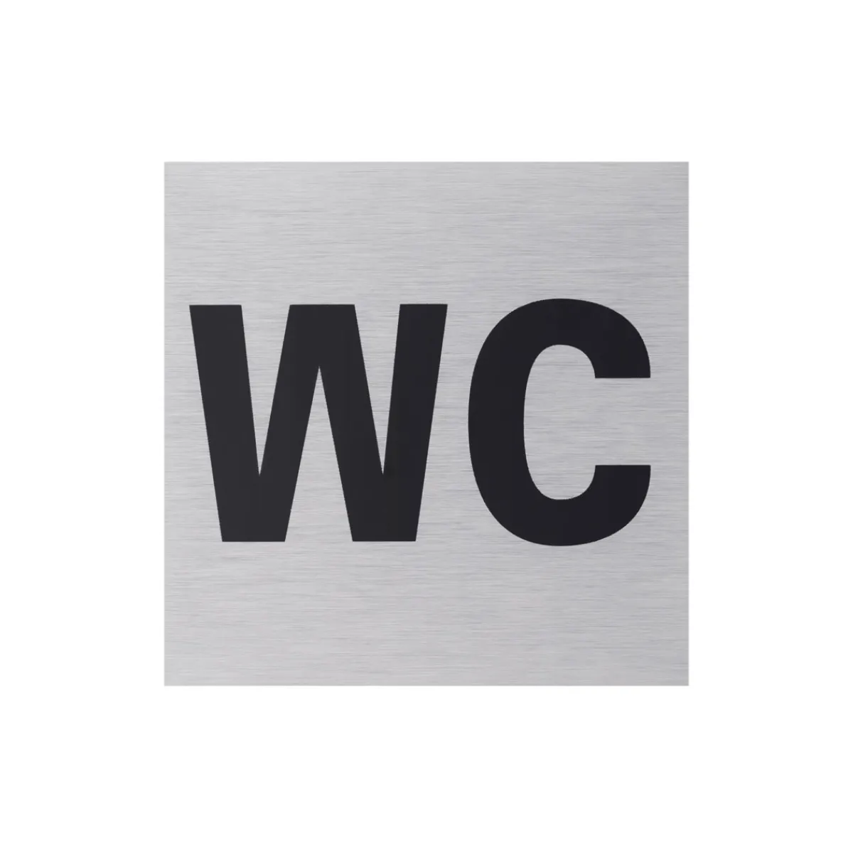 Hinweisschild WC Text Aluminium grau*Metafranc Sale