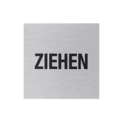 Metafranc Hinweisschild Ziehen Aluminium grau