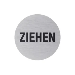 Hinweisschild Ziehen Aluminium grau*Metafranc Discount