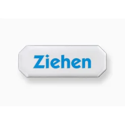 Metafranc Hinweisschild ziehen Kunststoff weiß