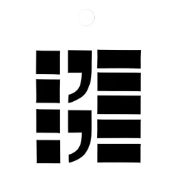 Metafranc Klebesymbol Komma Folie schwarz