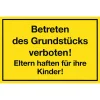 Metafranc Verbotsschild Betreten verboten Kunststoff gelb