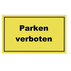 Verbotsschild Parken verboten Kunststoff rot*Metafranc Outlet