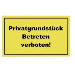 Verbotsschild Privatgrundstück Kunststoff rot*Metafranc Hot