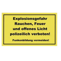 Verbotsschild Rauchverbot Kunststoff gelb^Metafranc New