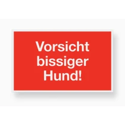 Warnschild Vorsicht bissiger Hund Kunststoff gelb*Metafranc Discount