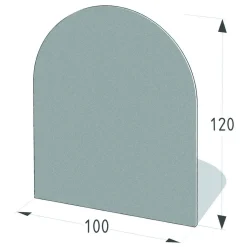 Metallbodenplatte Rundbogen 100 x 120 cm silber antik* Hot