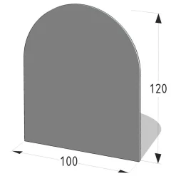Metallbodenplatte Rundbogen 100 x 120 cm^ Hot